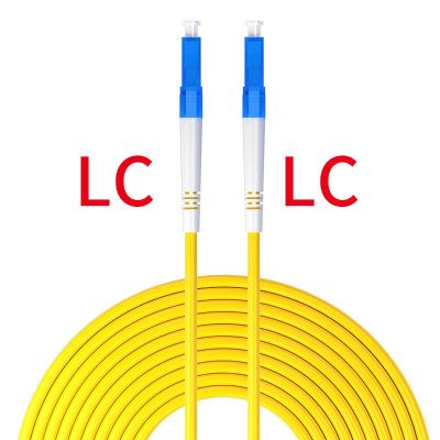 China LC UPC/LC UPC 2.0mm PVC OFNR 9/125 Single Mode Fiber Optic Cable Patch for sale