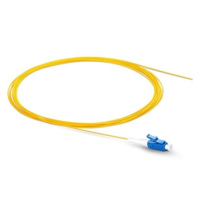 China Yellow Jacket LC UPC Pigtail 2.0mm 1m Length Fiber Optic Cable Pigtail for sale