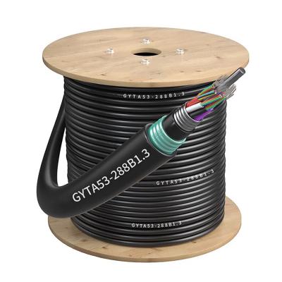 China RoHS Armoured Fibre Optic Cable GYTA53 For Fast Telecom Communication for sale