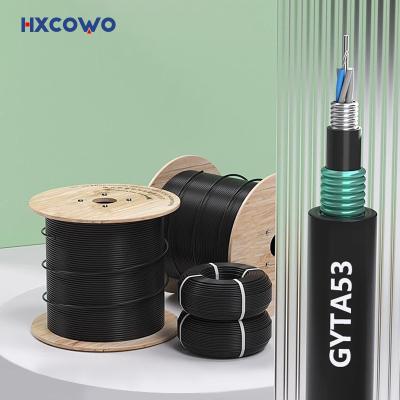 China Double Jacket Direct Burial Fiber Cable GYTA53 Outdoor Fiber Optic Cable for sale