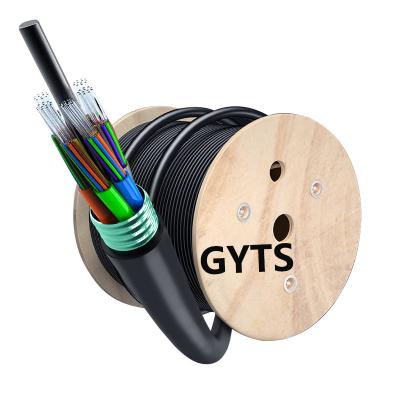 中国 GYTS 24 48Cores Outdoor SM Direct Burial Armored Fiber Optic Cable For Stable Network 販売のため