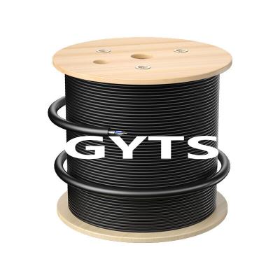 China GYTS GYTA 12 24 48 96 Core Fiber Optic Cable Black Outdoor Armored Cable for sale