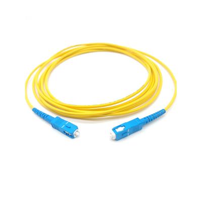 China 1 Core 9/125 3.0mm ROHS Fiber Optic Jumper Optic Fiber Patch Cord Cable for sale