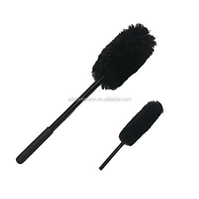 China Popular Car Body Scratchless Lambswool Brushes For Car Rims Rubber Grip for sale