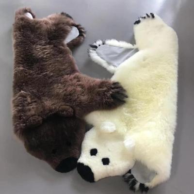 China Polar Bear Anti-Slip Blanket For Baby And Home Decoration Brown And White Color for sale