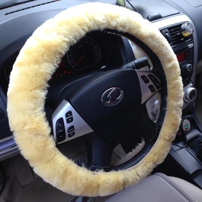 China Sports Australia Sheepskin Plush Auto Steering Wheel Cover for sale