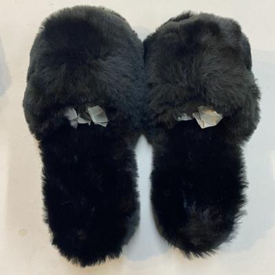 China Breathable Women's Open Toe Slippers, Memory Foam Indoor Bedroom Slippers With Furry Fur, Comfortable Non-slip Home Shoes For Women for sale