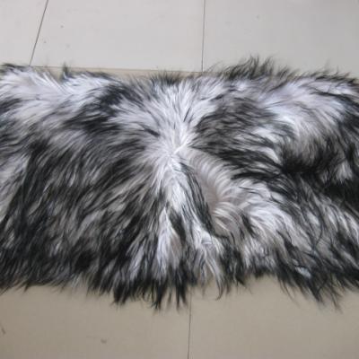 China Anti-Slip Goatskin Rug Black, 115*55cm Skin-Friendly And No Smell for sale