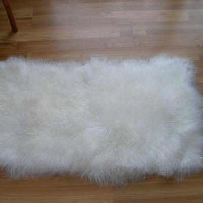 China Real Nature Sheepskin Fur Blanket Curly Lamb Area Mongolian Lamb Blanket for sale