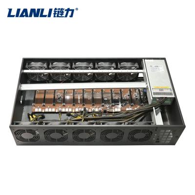 China With silent fan 12 gpu 12 server case 5.5cm 12 card slots 12 gpu motherboard spacer case with PSU. from 2000w 2500w 3300w 3600w for sale