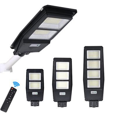 China Photosensitive Sensing + Human Body Sensing High Brightness Outdoor Waterproof Integrated IP67 Street Light, All In One Solar LED Street Lights for sale