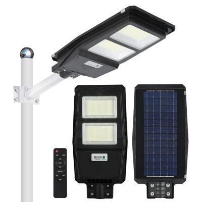 China Photosensitive Detection + Human Body Sensing Motion Sensor ABS IP67 Waterproof Outdoor 100w 200w 300w Integrated All In One Led Solar Street Light for sale