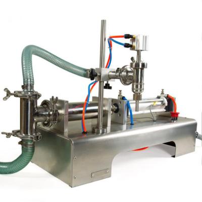 China Pneumatic Beverage Liquid Filling Machine 1000ml, 500ml, 200ml, 100ml Soda Water Oil Piston Pump Liquid Filler for sale