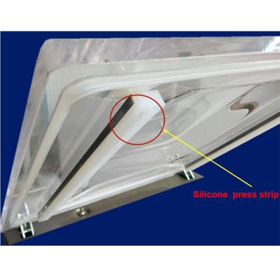 China DZ-400 vacuum packing machine spare parts silicone press strip with holes and without holes 16*12mm for sale