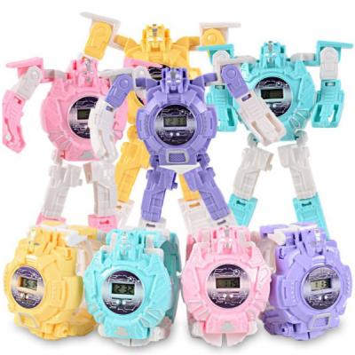 China Girl Toy Sport Cartoon Watch Children Christmas Gift Robot Figure Watch Transformer Wristwatch Boy (4-6 Years) for sale