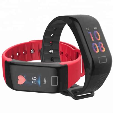 China Smart Band F1 Color Screen Blood Pressure/Blood Oxygen//Heart Rate/Pedometer Color Screen Health Fitness Tracker Calorie Blood Pressure New Plus Smart Wristband 2019 for sale