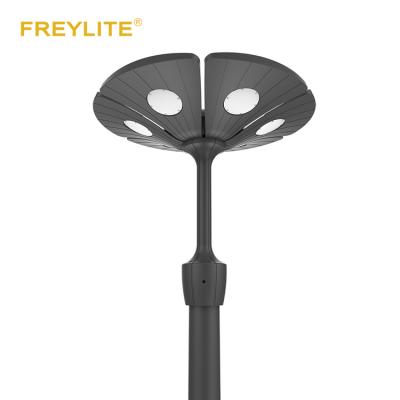 China Modular Design FREYLITE Ip65 Outdoor Waterproof Speical Flower Leaf LED Lighting 30w 60w Aluminum PC Housing Pole Top LED Garden Light for sale