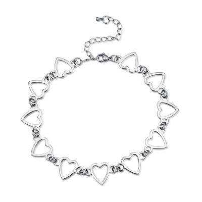 China Wholesale Low Price Charm Bracelet High Quality Adjustable Heart Shape Bracelet Hollow Out Heart Shape Bracelet for sale