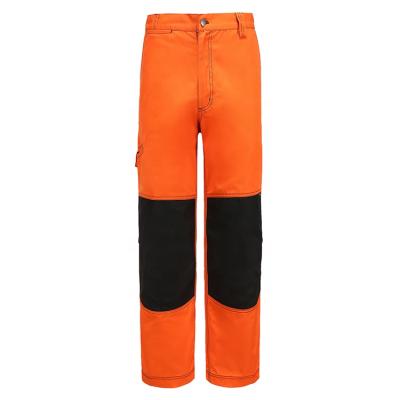 China Custom Viable Orange Polyester Cotton Twill Cordura Knee Pads Cargo Pants for sale