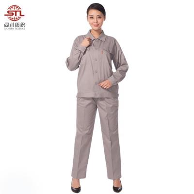 China 100% Cotton Breathable Durable Workwear Garage Workwear Set Suit Woman Lady Uniform for sale