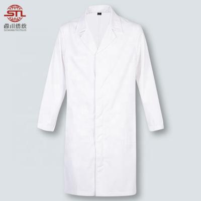 China Wholesale Custom Cotton Breathable/Durable Polyester Unisex Bleached White Lab Coat for sale