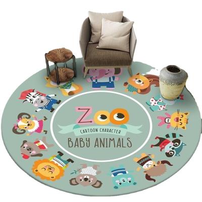 China Rich in color cute cartoon printed carpet non-slip children's bedroom bed cover living room coffee table cover and picture carpet rug foot mat for sale