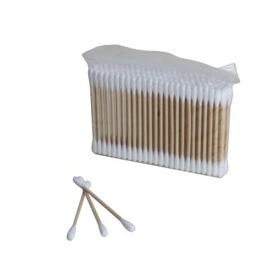 China beauty & personal care/custom disposable/home daily cleaning white ear 300 cleaning stick wooden cotton swab for sale