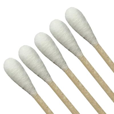 China beauty & personal care/industrial cotton buds swab custom made eco-friendly base pure natural disposable/home wooden applicator for sale