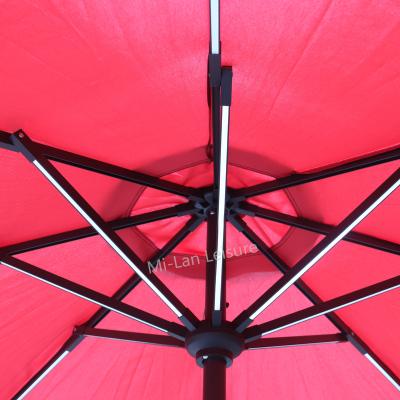 China Commercial Heavy Duty Garden D2.7M D3M Patio Umbrella Modern Outdoor Patio Umbrella Restaurant Cafe Hotel Parasols Large Size for sale