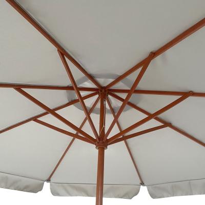 China 3M Patio Garden Sun Umbrella Cheap Wholesale Modern Umbrella Outdoor Wooden Parasol for sale