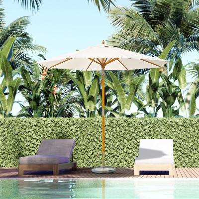 China Modern commercial 3m wooden outdoor garden umbrella beach sun umbrella garden patio patio umbrella for backyard for sale