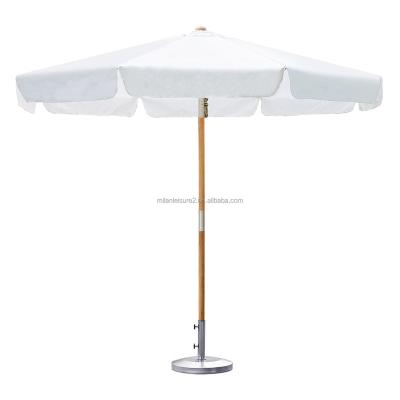 China Modern Commercial Luxury Outdoor Garden Umbrella Wood Patio Umbrella for Restaurant for sale