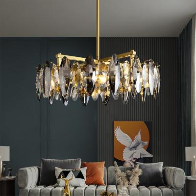 China Modern RoHS Certificated Modern Decorative Indoor Living Room Around Large Luxury LED Crystal Chandelier for sale