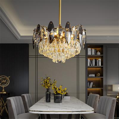 China Nordic Modern K9 Luxury Indoor Lighting Crystal Chandelier Light Fashion Copper Light Living Room Nordic Lamp for sale