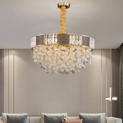 China Modern Home Decorative Lighting Ceiling K9 Crystal Hanging Lamp Luxury LED Glass Chandeliers for sale