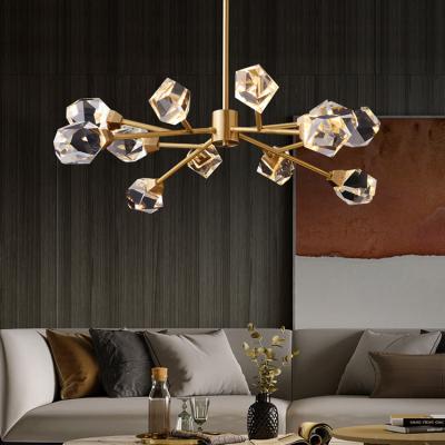 China Modern Modern Ceiling Mount LED Crystal Chandelier Lights Hanging Light for Living Room Pendant Lamps for sale