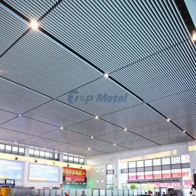 China Factory Building Ceilings Factory Use Office Materials Custom Metal Ceilings Integrated Aluminum Linear Design for sale