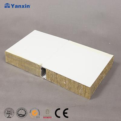 China yanxin metal building material rock wool roof sandwich panel price for sale