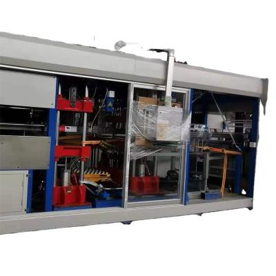 China Making plastic container factory sales disposable automobile three four stations pp PET plastic fruit box thermoforming making machine for sale