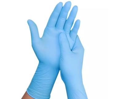 China Raysen Blue Cheap Custom Nitrile Gloves Powder Free Examination Gloves with RU certificate for sale