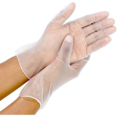 China Raysen non latex gloves for industrial M 4.0g length 24.5 cm PVC vinyl gloves for sale