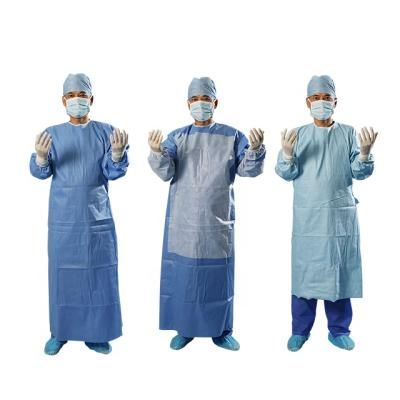 China Sterile Disposable Ce Woven Waterproof uniform medical disposable surgical scrub suit reinforced gown for sale