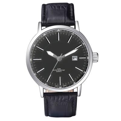 China Automatic Wholesale Your Own Logo Name Leather Strap Mens OEM Logo Brand Man Private Label Date Custom ODM Quartz Men's Wristwatches Brand for sale