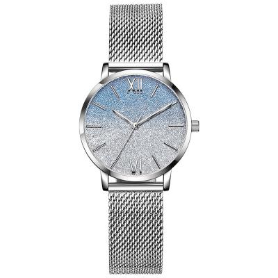 China Custom Made Women Girl Quartz Water Resistant Japan Sparkle Classic Silver Dial Mesh Watches for sale