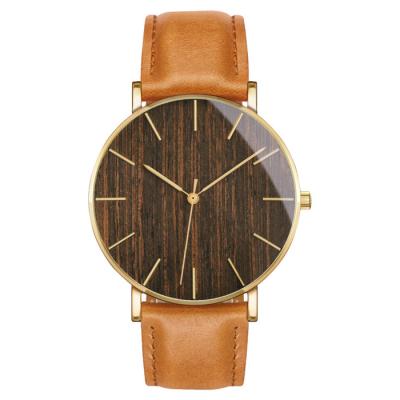 China OEM Wooden Private Label Minimalist Water Resistant Stainless Steel Case Dial Custom Wooden Watches for sale