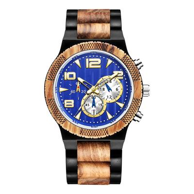 China Automatic Man Wrist Wooden Watches Quartz Bamboo Date Two Tone Wood Watch For Men And Women for sale