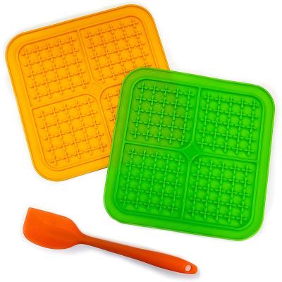 China Factory Wholesale Sustainable Pet Sound Feeders Slow To Lick Pad Silicone Single Dog Lick Mat for sale