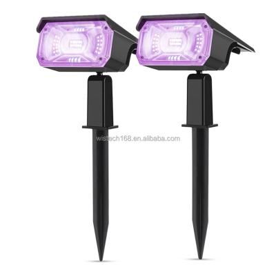 China 32 SMD2835 Sensor 32 SMD2835 Automatically Residential Purple Smart Light Daytime Night Landscape Fill Open Solar Spotlight for sale