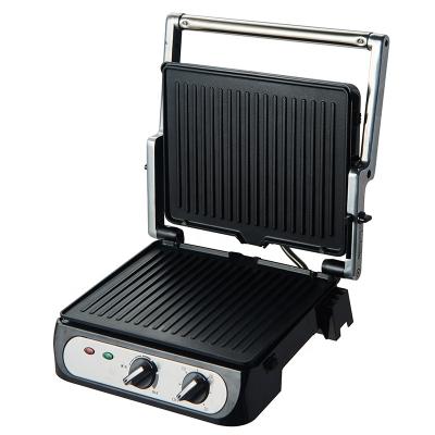 China Electric Indoor BBQ Grill Press Grill Smoker Grill/Panini Maker /Sandwith Open Flat Grill/Charcoal Toster with Detachable Dish for sale