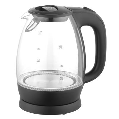 China 1.8L Base 360 ​​Degree Water Kettle Kitchen Appliances Rotating Electric Glass Kettle Home Appliances for sale